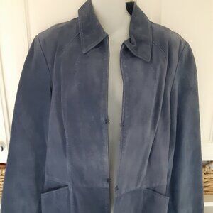 Bernardo Blue Sued Jacket made exclusively for Nordstroms.